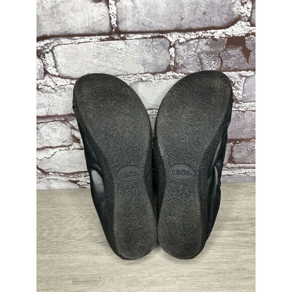 Taos Black Leather Slip On Elastic Ballet Flats Shoes Women Sz 39EU/8.5M US - Picture 8 of 16